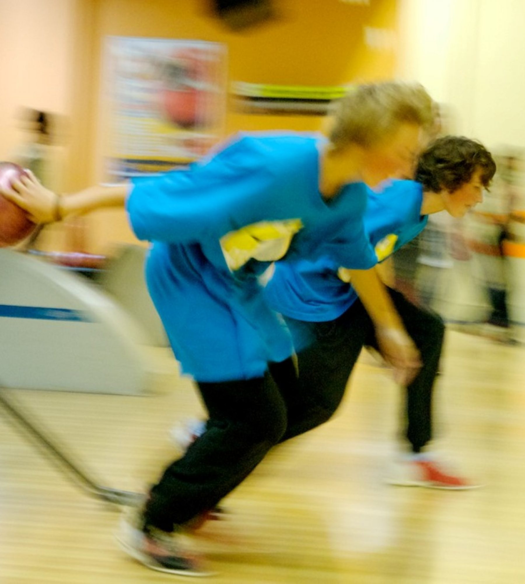 Students bowling